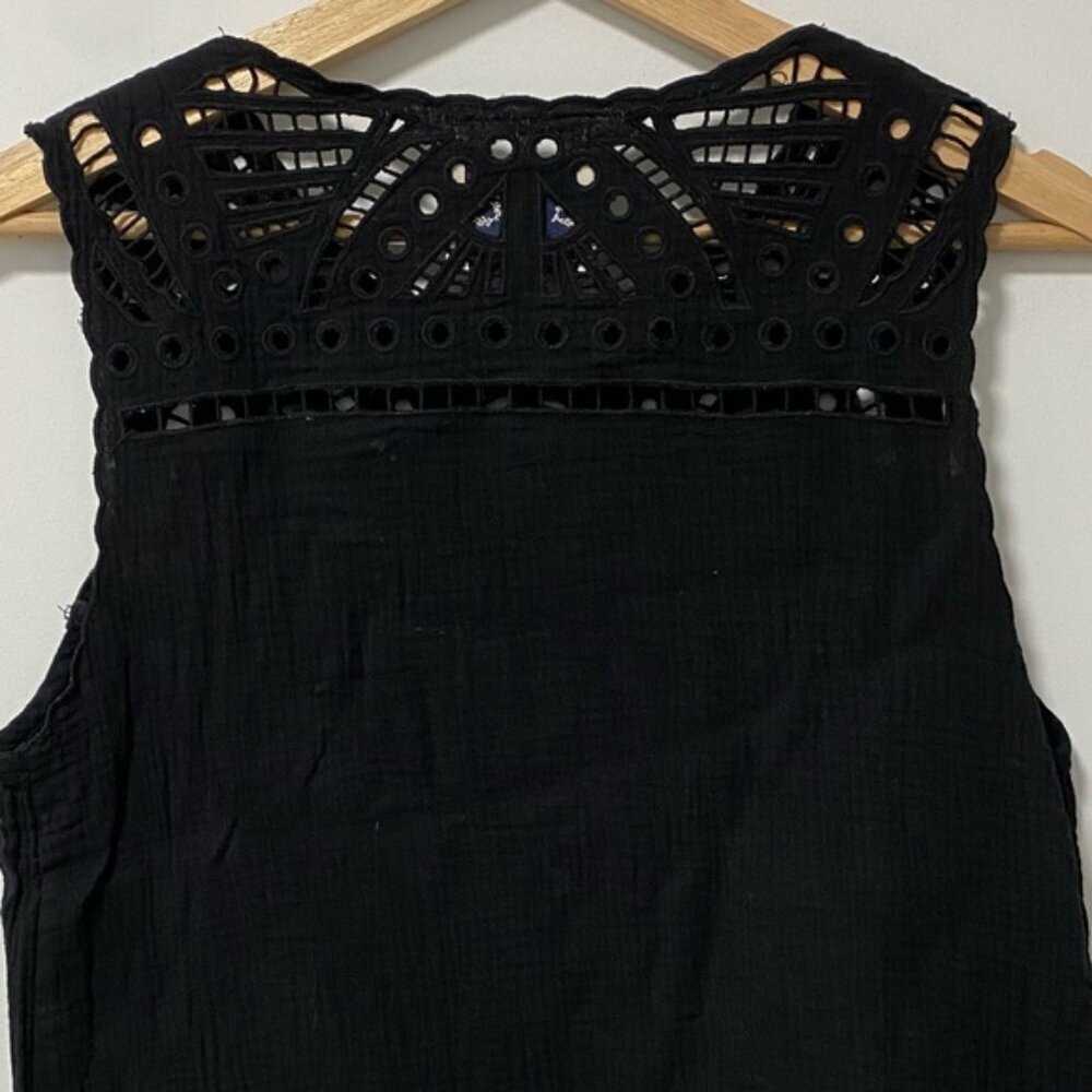 Sea New York Black Cotton Blouse Size 6 — 100% Cotton - Picture 5 of 9